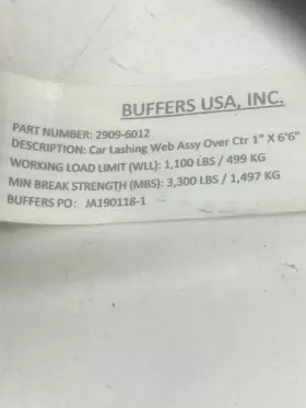 2909-6012 BUFFERS USA Car Lashing Center Buckle Strap Box #3