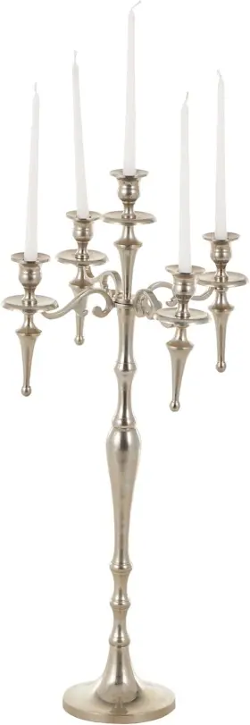 88740 DECO 79 Handmade Candelabra Tapered Plate Candlestic