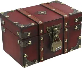 ZY04283176 GEESATIS Antique Wooden Storage Box Combination