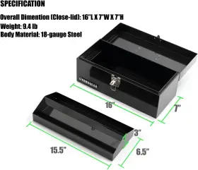800689613030 HANTEKSTEEL Steel Tool Box Latch Handle #2