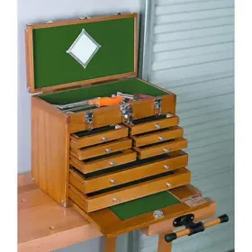 79610055441 HFT Wooden Machinist Tool Chest Wood Top Drawers