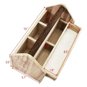 853749008093 IKEE DESIGN Natural Wood Wooden Craft Tool Box #2