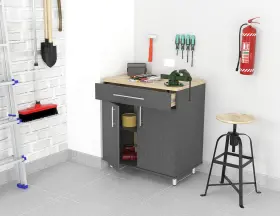 GM-0740 INVAL Kratos Garage Base Storage Cabinet Graphite #3