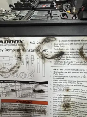 MG12A-1 MADDOX Tools Pulley Remover Installer Set #2