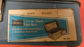 6507 SEARS Steel Tool Box Lockable Latch Baked Finish #3