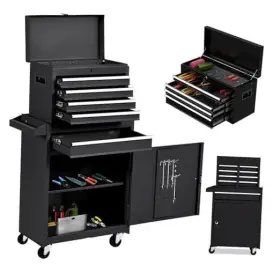 SK-HTT1M09001-01 SUMKEA Tool Cabinet Chest Wheels Garage Box