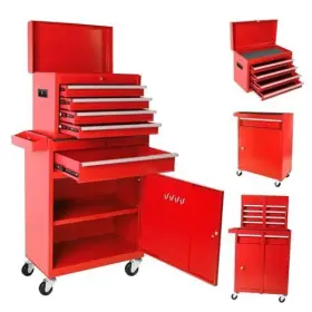 SK-HTT1M09102-RE-102 SUMKEA Tool Box Wheels Drawer Rolling