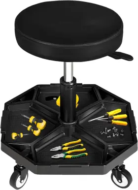 ASRXF9309-1 YELLOW JACKET Rolling Garage Seat Wheels Mechan