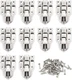 LEEFONE 10 Pack Metal Duck-Billed Box Hasp Lock Toggle Latch Catch, Silver 