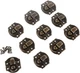 dophee 10 Pack Vintage Small Box Hasp, Mini Metal 1.06"x1.14", Antique Bronze 