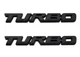 2Pcs Metal Turbo Front Hood Side Body 3D Emblem Badge Replacement for Univers...