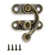Rierdge 60 Pcs Antique Latch Hook, Antique Jewelry Box Latch, Antique Right L...