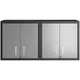 Manhattan Comfort Fortress Metal Floating Garage Cabinets in Gray (Set of 2)