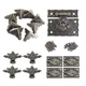 Uenhoy Vintage Jewelry Box Hardware Set, Antique Latch Hook Hasp & Engraved