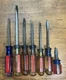 Lot of (7) Craftsman Flat Head Slotted Screwdrivers USA VINTAGE ( 1 NEW )
