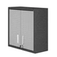 Manhattan Comfort Garage Cabinet 30" W x 30.3" H x 12.5" D 2-Shelf Metal Gray