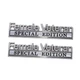2pcs Metal Female Veteran Special Edition Side Bumper Tailgate Silver Black
