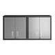 Manhattan Comfort Dual Fortress Floating Garage Storage Cabinet 1 Black/Grey