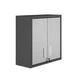 Manhattan Comfort Fortress Floating Garage Storage Cabinet, Black/Grey