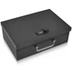 TOTOY Portable Fireproof Document Box with 3-digit 0.26 Cubic Feet, Black