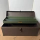 Vtg Kennedy Kits Cantilever Toolbox CS-19 Brown Exterior Green Tray  19x7x7