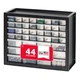 IRIS USA Small Parts Storage, Made in USA, Cabinet, 44 Drawer, Black