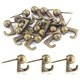 Uenhoy 30 Pcs Metal Push Pin Picuture Hooks, Push Pin Hangers Picture Bronze
