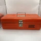 Union Utility Box In Orange Vintage Metal Model 4313 With Insert Included Used