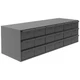 DURHAM MFG 005-95 Bin Cab,18GrayDrwr,Gry,10.75"H,GrayDrwr 3KP88