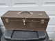 Vintage Kennedy CS-19 Brown Wrinkle Finish Cantilever Tray Portable Tool Box 