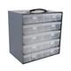 DURHAM MFG 291-95 RckLgPlastComprtBx,Gray,Steel,13 5/16 in 3LKR9