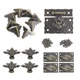 Uenhoy Vintage Jewelry Box Hardware Set, Antique Latch Hook Hasp & Engraved D...