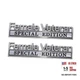 2pcs Metal Female Veteran Special Edition Side Bumper Tailgate Silver Black