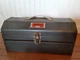 Vintage Simmonds Model 50064 Heavy Duty Metal Tool Box with red Lift Out Tray