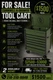 Cornwell 6-Drawer Arca Flip Top Service Cart, Valor Green/Gunmetal Trim