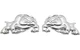 2pcs Bulldog Side Left and Right Car Truck Metal Emblems 3D Badges Decals