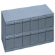 Durham 013-95 Gray Cold Rolled Steel Storage Cabinet 33-3/4 Width X 7-3/8