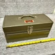 Park Vintage Metal Tool Box 16.125 L x 7.25 W x 7.75 H Model 84451 Olive Green