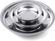 HORUSDY Magnetic Tray | 3-Piece | Round Parts | 3 Inch Silvery 