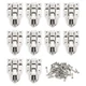 LEEFONE 10 Pack Metal Duck-Billed Box Hasp Lock Toggle Latch Catch, Silver