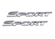 2Pack Sport Metal Car Truck Side Rear Trunk Emblem Badge Decals (Silver) Silver