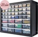 IRIS USA Screw Tool Organizer Small Parts Cabinet, 44-Drawer, Electronics Hardwa